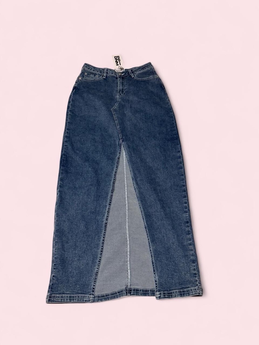 Princess Polly Dark Blue Front-Slit Denim Maxi Skirt